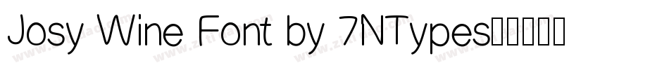 Josy Wine Font by 7NTypes字体转换